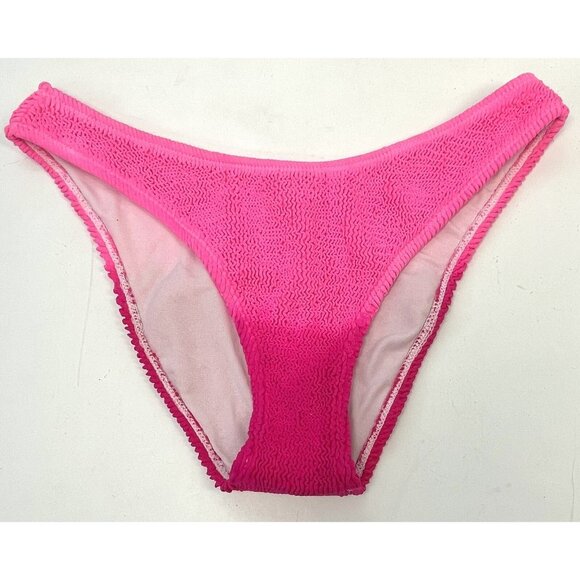 COCOFREE Womens MEDIUM Pink Gradient Ombre Rouched 2pc One Shoulder BIKINI NIP - Picture 6 of 10